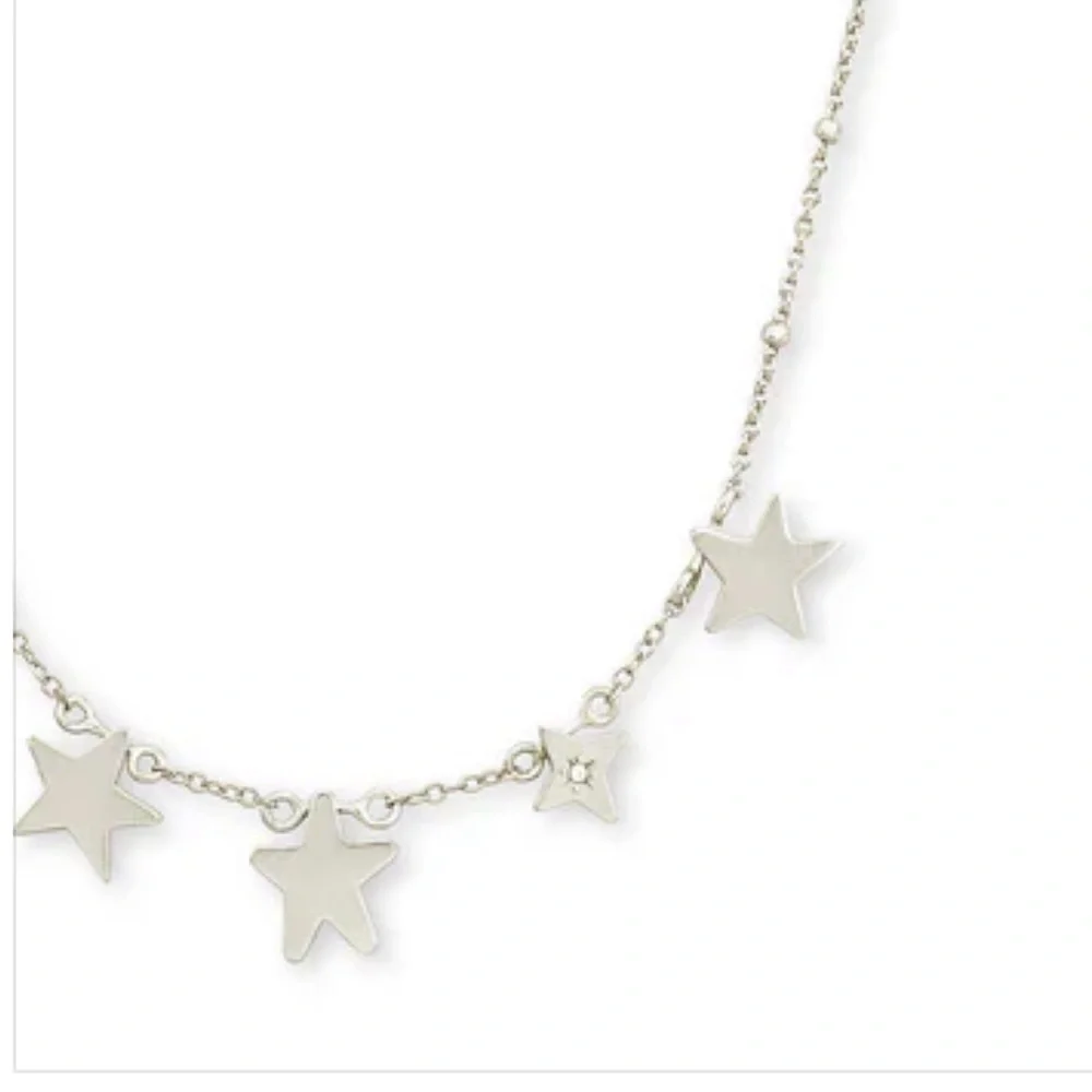 Kendra Scott Silver Jae Star Necklace, NWT - Picture 2 of 11